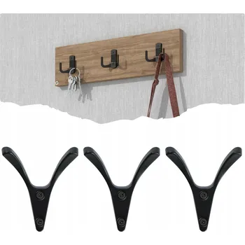 Věšák Háček na kolíky Global Service černý