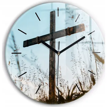 Hodiny Nástěnné hodiny SacroArte modré 30 cm