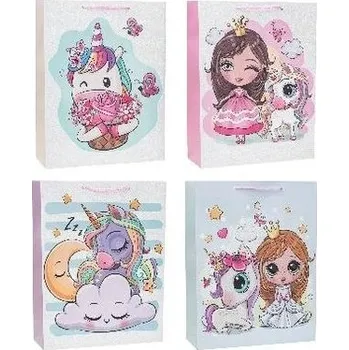 Hra na zahradu Torebka Lux z brokatem średnia mix ROZETTE