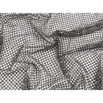 Pružná síťovina s broušenými kamínky metráž, barva 2 šedá šedá