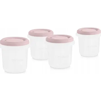 Dóza na potraviny HERMETICKY UZAVÍRATELNÉ DÓZY NA POTRAVINY TERRA 4X200 ML - PUDROVÁ RŮŽOVÁ