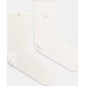 Dámské ponožky Ponožky Calvin Klein 2-pack dámské, bílá barva, 701231377 00X, vel. ONE SIZE