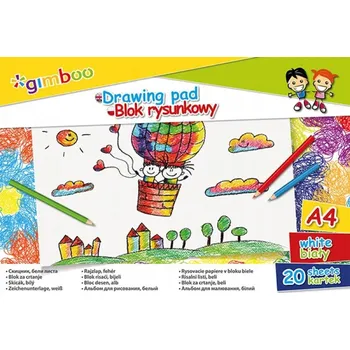 Blok Kreslicí blok GIMBOO A4 20 listů 70 g/m² bílý