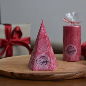 Svíčka Supeko svíčka vonná jehlánek 12 cm Kouzlo Vánoc