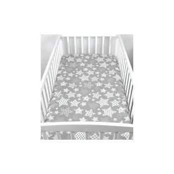 Prostěradlo Prostěradlo bavlněné s gumkou 120/60 cm - velké hvězdy