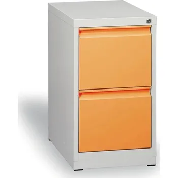 Kartotéka Kovová kartotéka A4 2 zásuvky 24,7 x 37,5 x 50,5 cm oranžová