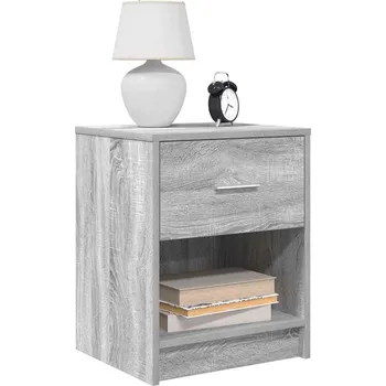 Noční stolek vidaXL Noční stolek se zásuvkou šedý sonoma 40 x 34 x 50 cm