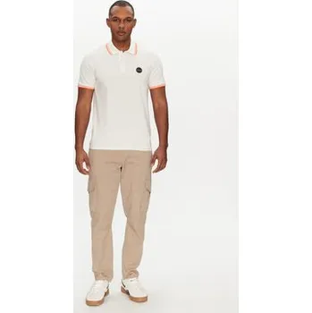 Pánské tričko Napapijri Polokošile E-Macas NP0A4ID5N1A1 Bílá Regular Fit 3XL