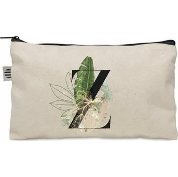 Kosmetická taška KOSMETICKÁ TAŠTIČKA béžová s iniciálami jménem PÍSMENEM Z Zosia Zofia Zuzia KO_151