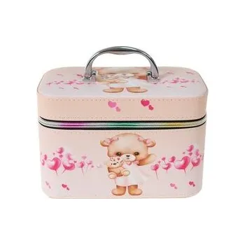 Kufr vel. M se zrcátkem, zapínání na zip; 21x14x11,5cm, Box