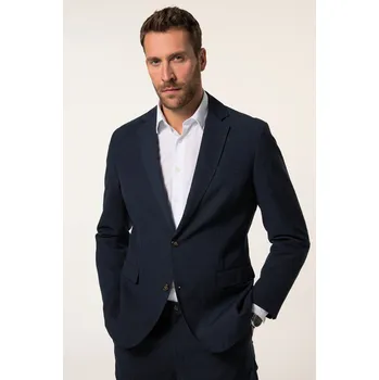 Dámské sako JP1880, Plus size Sako JP1880, lněná směs, kolekce business, modulární systém Paros, do velikosti 72 pro plnoštíhlé nadměrná velikost, 836692130-1534, modrý, 62, Plus size oblečení, Oblečení pro vysoké muže, Nadměrné velikosti, Oblečení pro plnoštíhlé.