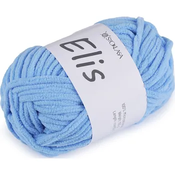 Galanterie Pletací žinylková příze Elis 100 g, barva 8 (37) modrá světlá