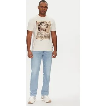 Pánská móda Guess T-Shirt M5GI41 KBW41 Écru Regular Fit M