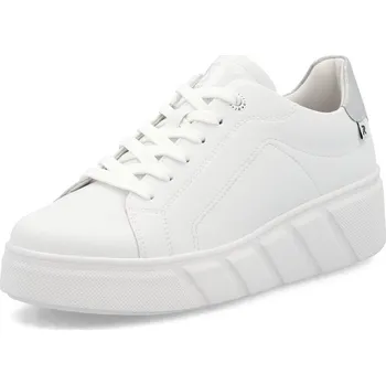 Dámské polobotky RIEKER W2601-80 dámské bílé kožené tenisky 41