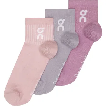 Dámské ponožky Ponožky On Running Logo Sock Mid 3P Mauve/Lavendula Velikost: M