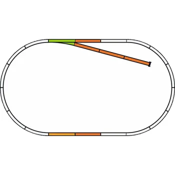 Vláček a vláčkodráha Piko Sada kolejí B (kusá kolej) s podložím - 55311