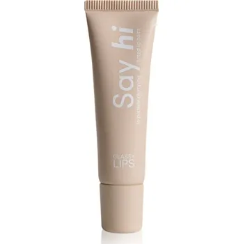 Péče o rty Say Hi Glassy Lips tónovací balzám na rty s peptidy odstín Nude 10 ml