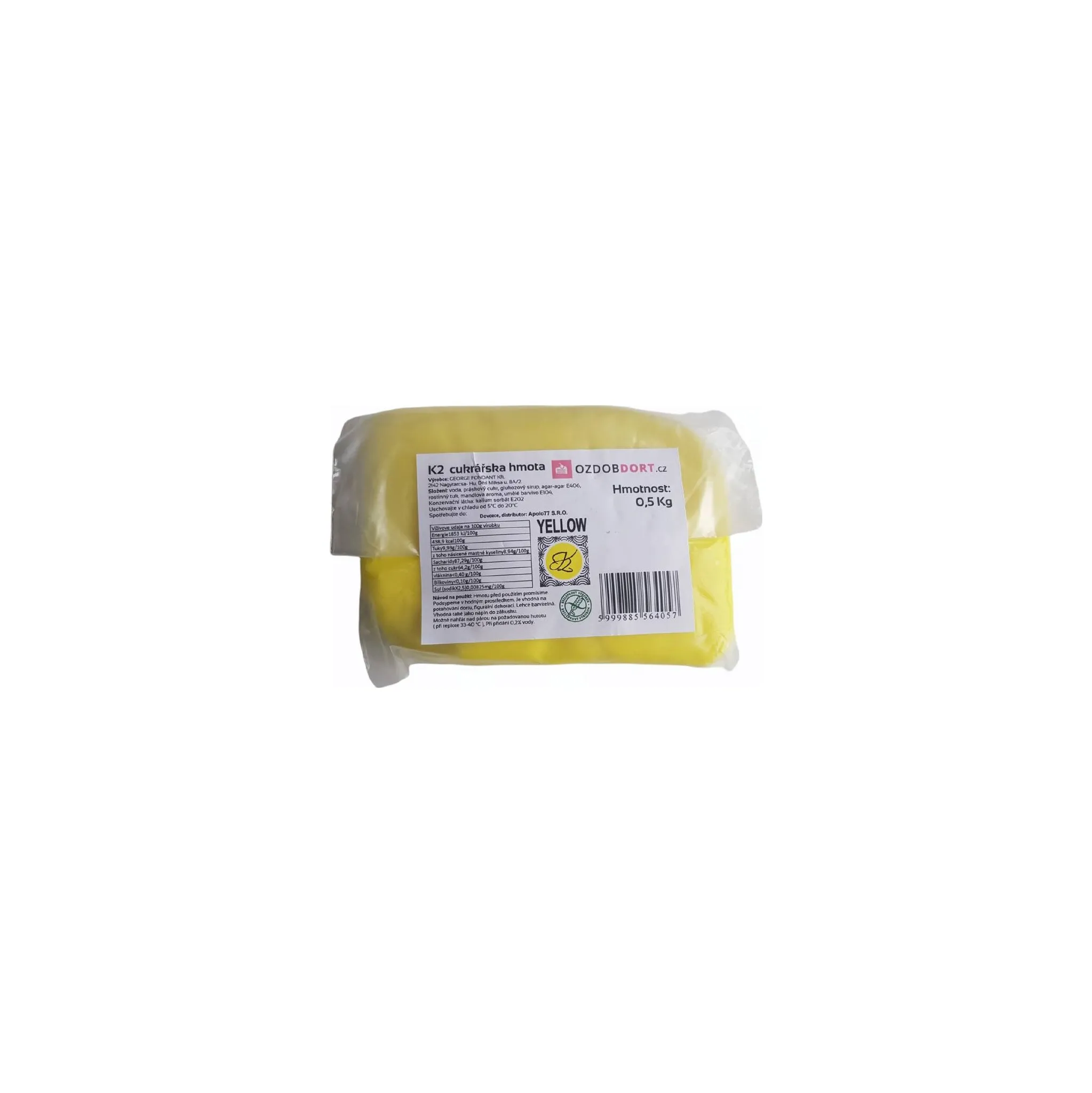 Fotografie 1 -  K2 Potahovací hmota 500 g žlutá