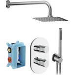 Ravak Chrome sprchová souprava podomítková baterie termostatická ruční a hlavová sprcha chrom X07S015