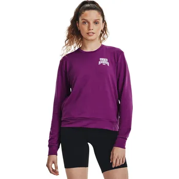 Dámská mikina Dámská mikina Under Armour Rival Terry Graphic Crew Under Armour fuchsiová 3042826