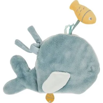 plyšák NATTOU Knížka plyšová velryba Sally s aktivitami 14 cm Romeo, Jules & Sally