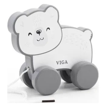 Dřevěná hračka Dřevěná tahací hračka na šňůrce Viga lední mědvěd