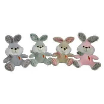 plyšák Królik zajączek z marchewką 15cm MIX