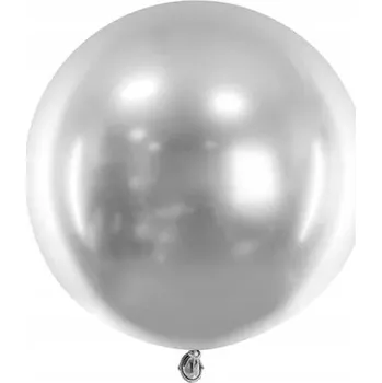 Balónek VELKÝ 45cm (18") Lesklý latexový balónek stříbrný 2ks
