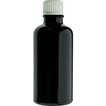 Láhev Skleněná lahvička černá 10 ml s bílým uzávěrem 18 mm
