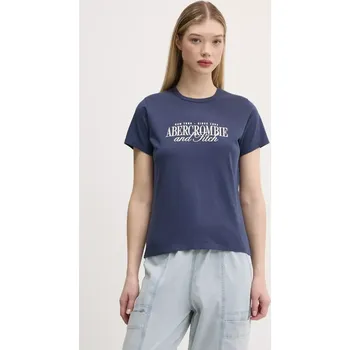 Pánské tričko Bavlněné tričko Abercrombie & Fitch tmavomodrá barva, KI185-5058 KI185.5058.205 59X, vel. XS