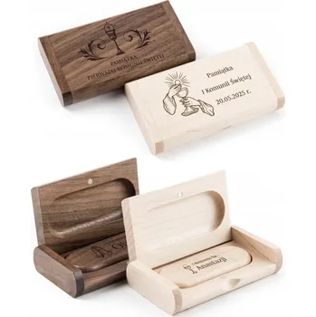 USB flash disk USB FLASH DISK K PRVNÍMU SVATÉMU PŘIJÍMÁNÍ DŘEVO 16 GB 2.0 3.2 USB-C TYP C + KRABIČKA GRAVÍROVÁNÍ A SVATÉ PŘIJÍMÁNÍ