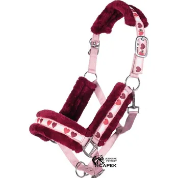 Ohlávka HKM -AMELIE- - Růžová - Cob