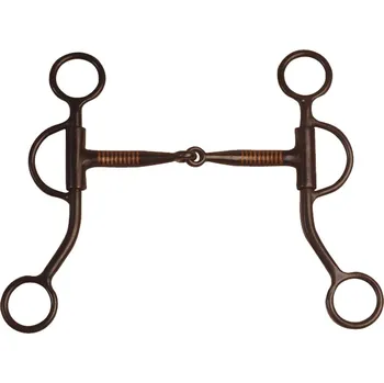 Udidlo pro koně Pool's Udidlo pákové jednou lomené Cooper Inlaid Pool's, 12,5 cm, černé