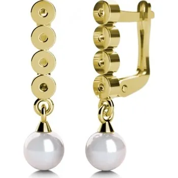 Náušnice Couple, Elegantní perlové náušnice Corinne ze žlutého zlata, Francouzské zapínání, 585-45-3-5064.0Z00.0.00.742.12