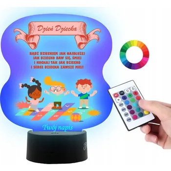 Lampička LAMPIČKA na SKLE UV Led Dárek 3D LED RGB + DÁLKOVÝ OVLADAČ 16 BAREV