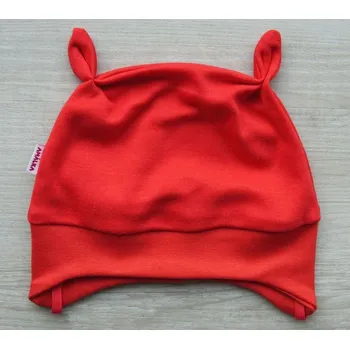 Kojenecké oblečení AMÁLKA Elastická čepička, červená Velikost: 56-62