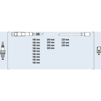 Zapalovací kabel Sada kabelů pro zapalování FRANCISCO ALBERO S.A. 85054