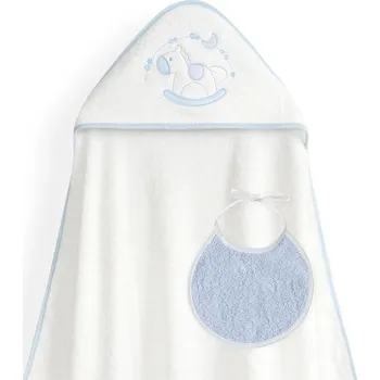 Prostěradlo Deka s kapucí Interbaby 100 x 100 cm bílá