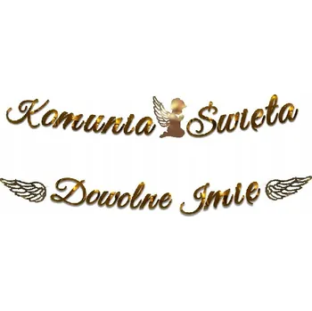 Vánoční dekorace BANNER GIRLANDA dekorace ANDĚL SVATÉ PŘIJÍMÁNÍ se JMÉNEM