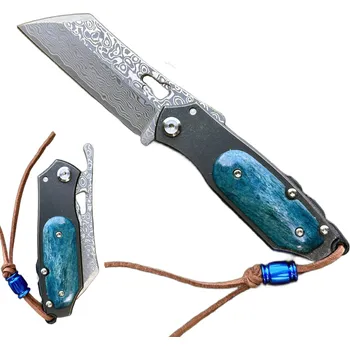 kapesní nůž The Knife Brothers Damaškový zavírací nůž - Blue bone