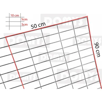 gabiony DOMYS GABIONOVÁ SÍŤ 50x90cm (10x5cm)