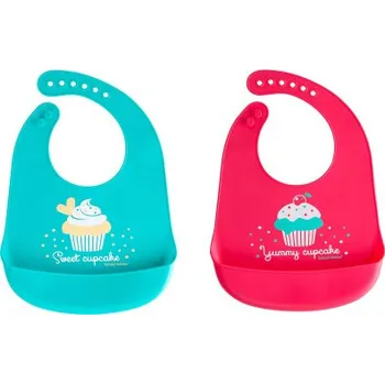 Bryndák Canpol babies Silikonový bryndák s kapsou