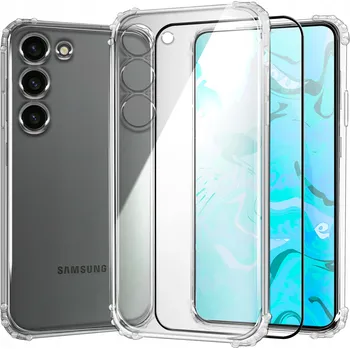 Pouzdro na mobilní telefon Zadní Kryt Hello Case pro Samsung Galaxy S23 Plus bezbarvý
