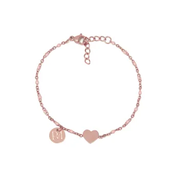 Náramek Proud MaMa Náramek Steel srdíčko v barvě růžového zlata 464