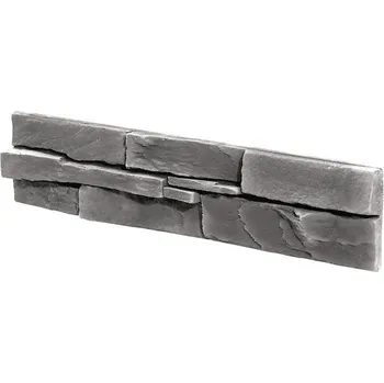 Obklad Kamenný obklad Stones Bedrock graphite 11,7x55 cm BEDROCKGF
