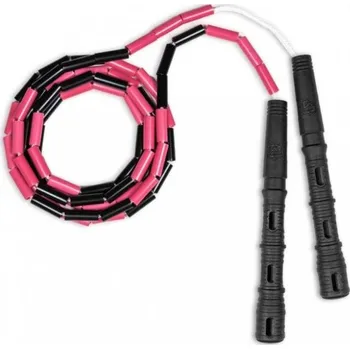 Švihej Sportovní švihadlo Katana rope korálkové, různé barvy Rukojeť černá - růžová, černá