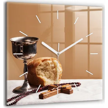 Hodiny Nástěnné hodiny SacroArte, hnědé, 60 cm