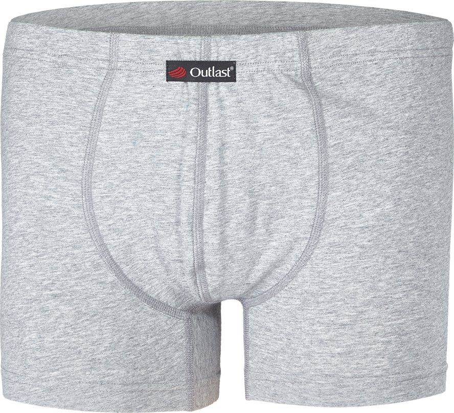 BARIDI wear Boxerky pánské tenké plochý šev Outlast® - šedý melír Velikost oblečení: 3XL