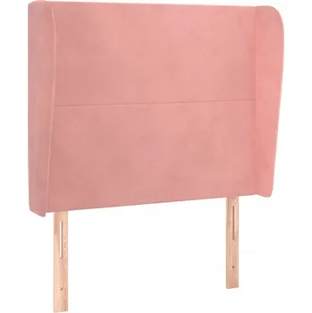 Čelo postele sametové růžové 103x23x128 cm