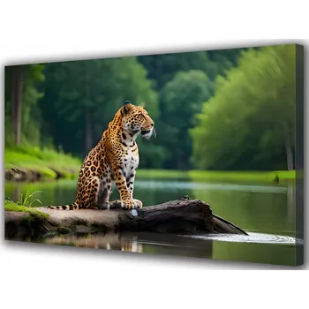 Obraz Obraz na plátně canvas Leopard Příroda Zvířata Džungle 30x20 cm